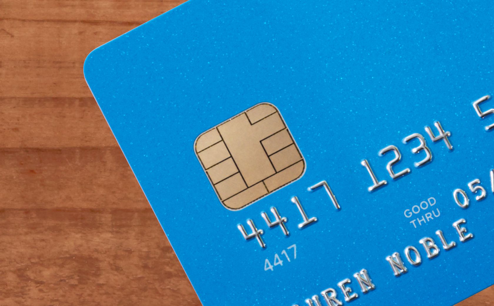 Credit card with EMV chip